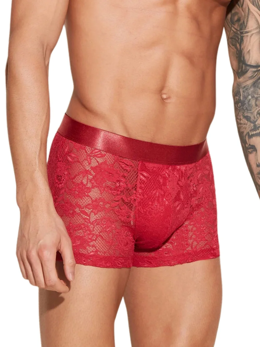 Cosabella Red Lace Boxer Briefs
